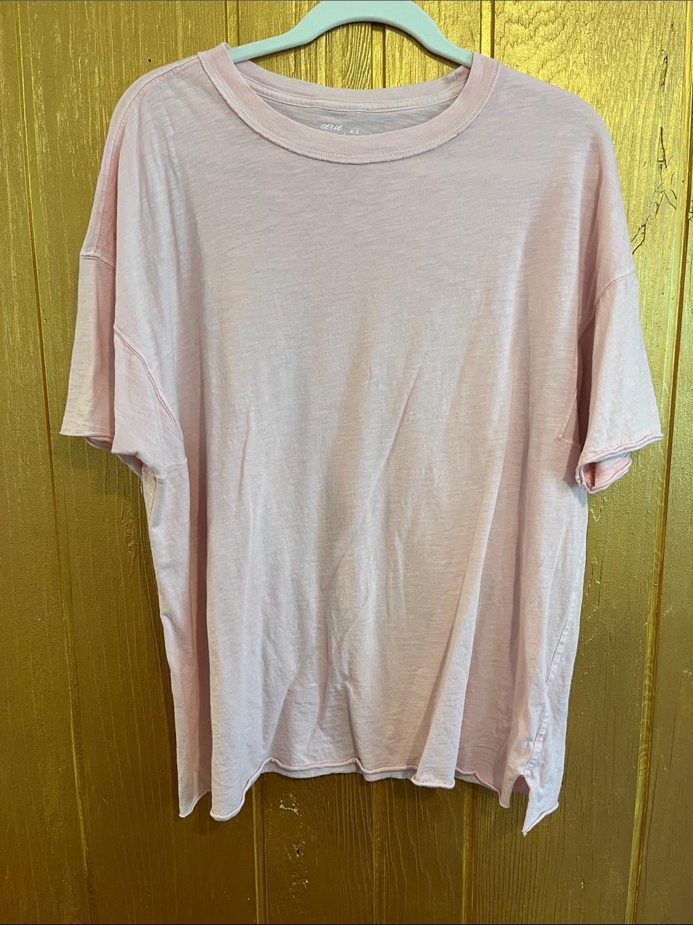 Aerie Baby Pink Boyfriend Oversized Tee